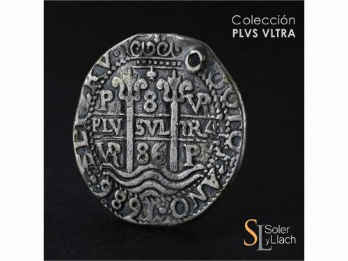 CARLOS II. 8 Reales. 1686. POTOSÍ. VR (nexadas). 27,01 grs. 