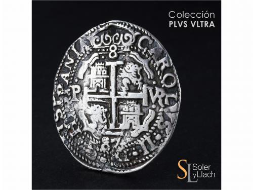 CARLOS II. 8 Reales. 1687. POTOSÍ. VR (nexadas). 26,89 grs. 