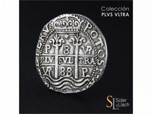 CARLOS II. 8 Reales. 1688. POTOSÍ. VR (nexadas). 26,62 grs. 