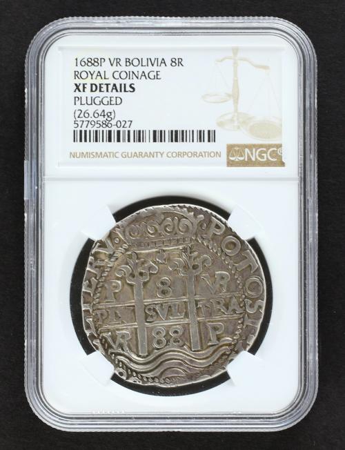 CARLOS II. 8 Reales. 1688. POTOSÍ. VR (nexadas). 26,62 grs. 