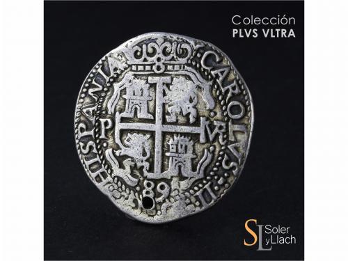 CARLOS II. 8 Reales. 1689. POTOSÍ. VR (nexadas). 26,66 grs. 