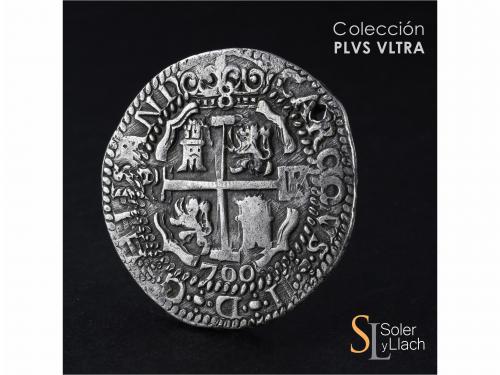 CARLOS II. 8 Reales. 1700. POTOSÍ. F. 26,80 grs. Tipo Real. 