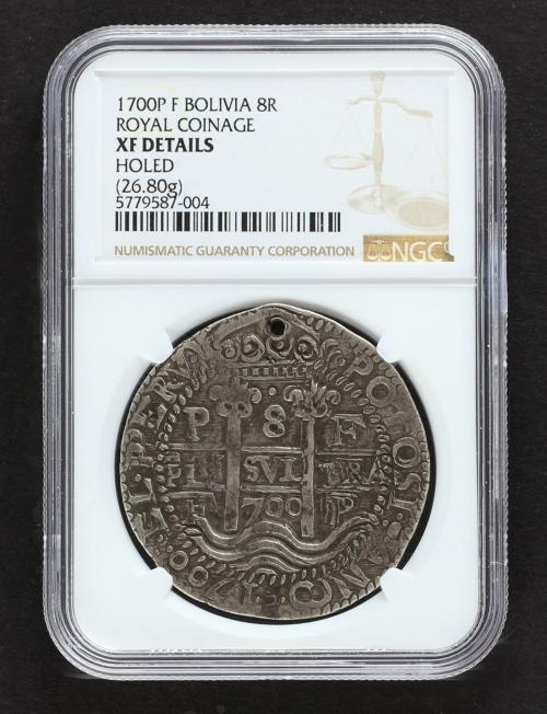 CARLOS II. 8 Reales. 1700. POTOSÍ. F. 26,80 grs. Tipo Real. 