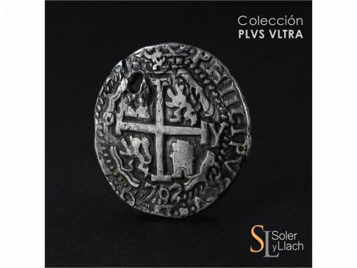 FELIPE V. 8 Reales. 1702. POTOSÍ. Y. 25,36 grs. Tipo Real. G