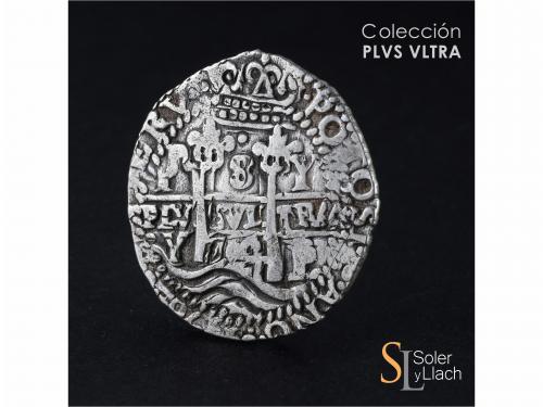 FELIPE V. 8 Reales. 1704. POTOSÍ. Y. 26,40 grs. Tipo Real. G