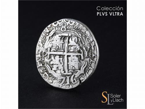 FELIPE V. 8 Reales. 1716. POTOSÍ. Y. 27,22 grs. Tipo Real. G