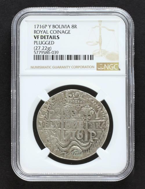 FELIPE V. 8 Reales. 1716. POTOSÍ. Y. 27,22 grs. Tipo Real. G