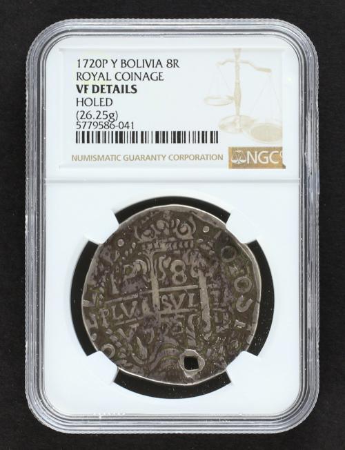 FELIPE V. 8 Reales. 1720. POTOSÍ. Y. 26,25 grs. Tipo Real. G