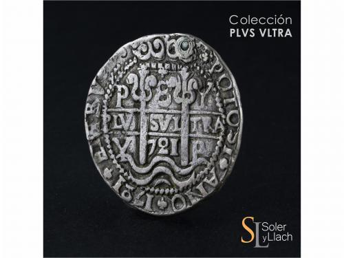 FELIPE V. 8 Reales. 1721. POTOSÍ. Y. 27,57 grs. Tipo Real. G