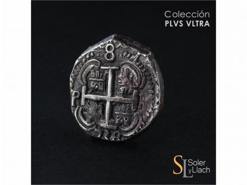 FELIPE V. 8 Reales. 1738. POTOSÍ. M. 26,59 grs. Tipo Real. G