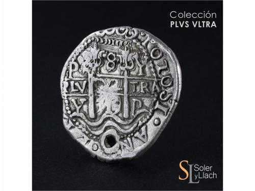 FELIPE V. 8 Reales. 1719. POTOSÍ. Y. 26,14 grs. Tres fechas.