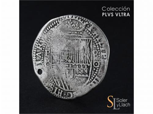 FELIPE IV. 8 Reales. (16)50. POTOSÍ. O. Anv.: P / O - Escudo