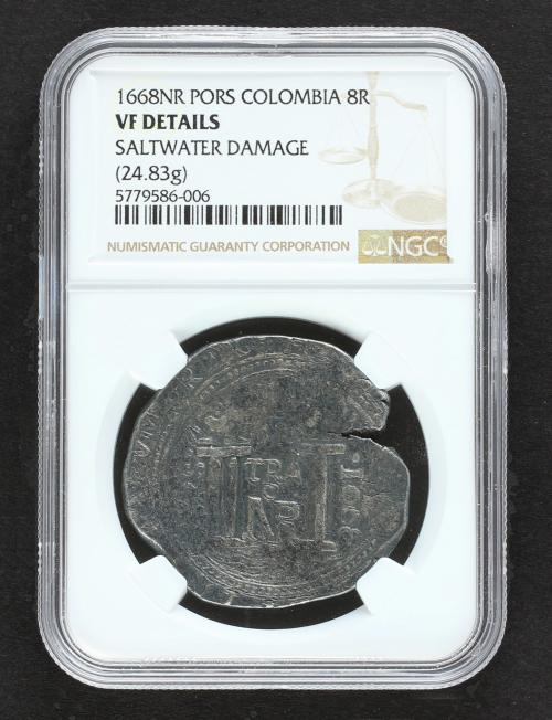 CARLOS II. 8 Reales. 1668. SANTA FE DE NUEVO REINO. PºRS. An