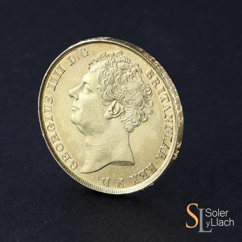 GRAN BRETAÑA. 2 libras. 1823. JORGE IV. 15,96 grs. AU. (Leví