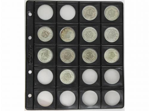 SUIZA. Lote 27 monedas 2 Francos. 1910 a 1967. AR. Todas con