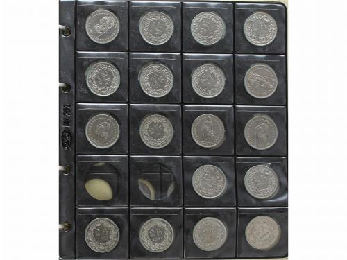 SUIZA. Lote 238 monedas 5 Rappen a 2 Francos. 1879 a 1997. C