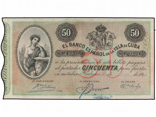 EMISIONES DE ULTRAMAR I ANDORRA. Lote 2 billetes 50 Pesos Fu