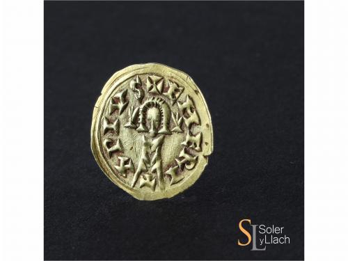 MONEDAS VISIGODAS. Triente. SISENANDO (631-636 d.C.). EMERIT