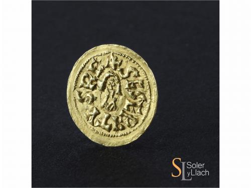 MONEDAS VISIGODAS. Triente. SISEBUTO (612-621 d.C.). SENABRI