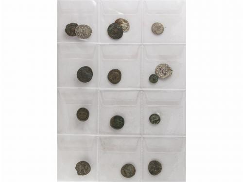 IMPERIO ROMANO. Lote 90 monedas. AE, AR, Ve. La gran mayoría
