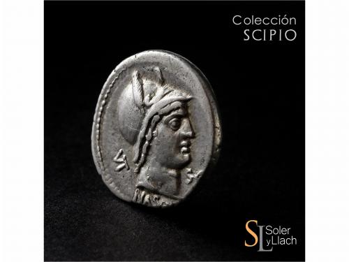 REPÚBLICA ROMANA. Denario. 71 a.C. AXIA. Lucius Axius L.f. N