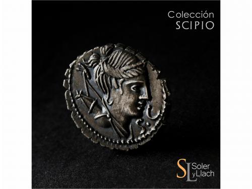 REPÚBLICA ROMANA. Denario. 79 a.C. CLAUDIA. Ti. Claudius Ner