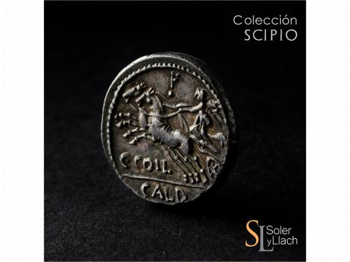 REPÚBLICA ROMANA. Denario. 104 a.C. COELIA o COILIA. C. Coel