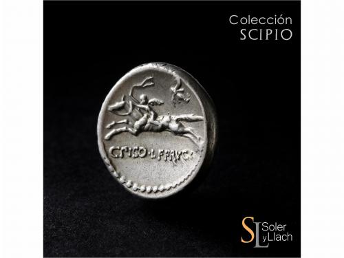 REPÚBLICA ROMANA. Denario. 64 a.C. CALPURNIA. C. Calpurnius 