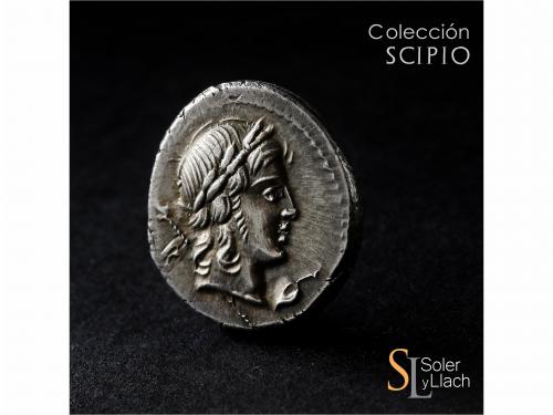 REPÚBLICA ROMANA. Denario. 82 a.C. CREPUSIA. Publius Crepusi