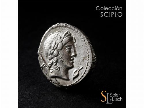 REPÚBLICA ROMANA. Denario. 82 a.C. CREPUSIA. Publius Crepusi