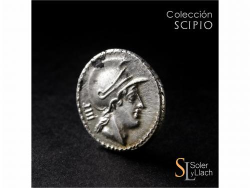 REPÚBLICA ROMANA. Denario. 77 a.C. SATRIENA. P. Satrienus. A