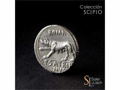 REPÚBLICA ROMANA. Denario. 77 a.C. SATRIENA. P. Satrienus. A