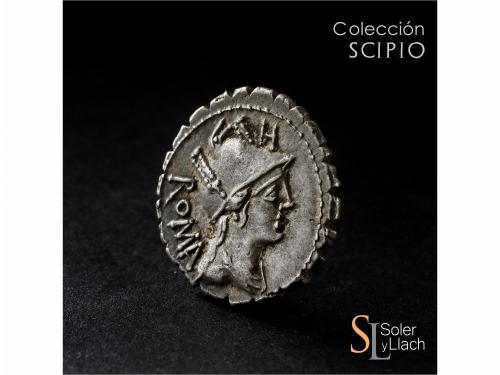 REPÚBLICA ROMANA. Denario. 80 a.C. POBLICIA. C. Poblicius Q.