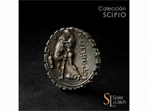 REPÚBLICA ROMANA. Denario. 80 a.C. POBLICIA. C. Poblicius Q.