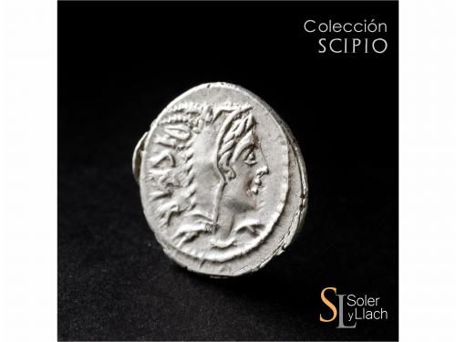 REPÚBLICA ROMANA. Denario. 105 a.C. THORIA. L. Thorius Balbu