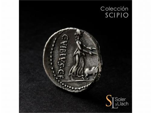 REPÚBLICA ROMANA. Denario. 90 a.C. VIBIA. C. Vibius C.f. Pan