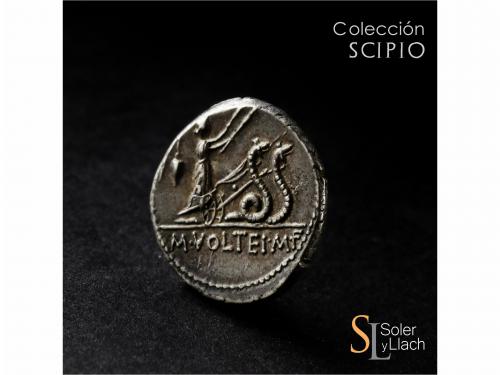 REPÚBLICA ROMANA. Denario. 78 a.C. VOLTEIA. M. Volteius M.f.