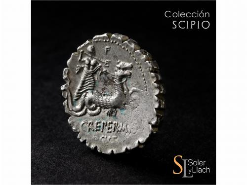 REPÚBLICA ROMANA. Denario. 72 a.C. CREPEREIA. Q. Crepereius 