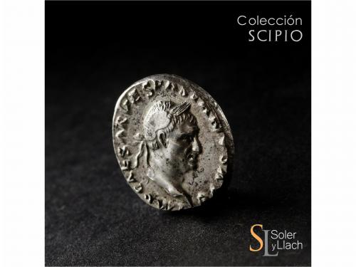 IMPERIO ROMANO. Denario. Acuñada el 69 d.C. VESPASIANO, TITO