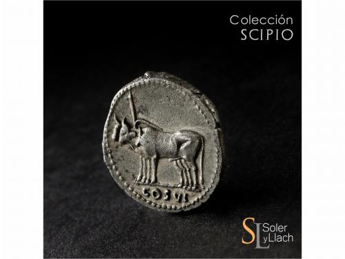 IMPERIO ROMANO. Denario. Acuñada el 74-79 d.C. TITO. Anv.: T