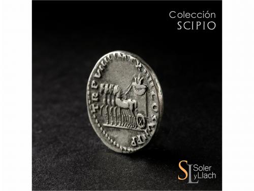 IMPERIO ROMANO. Denario. Acuñada el 79 d.C. TITO. Anv.: IMP.