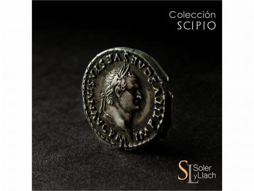 IMPERIO ROMANO. Denario. Acuñada el 79 d.C. TITO. Anv.: IMP.