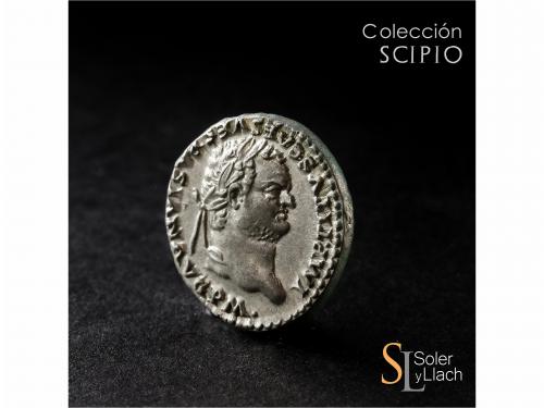 IMPERIO ROMANO. Denario. Acuñada el 79 d.C. TITO. Anv.: IMP.