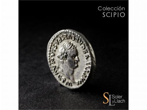 IMPERIO ROMANO. Denario. Acuñada el 79 d.C. TITO. Anv.: IMP.