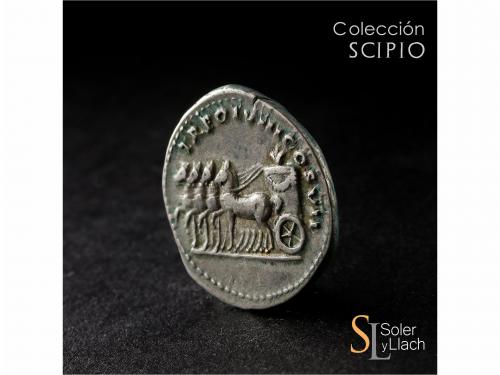 IMPERIO ROMANO. Denario. Acuñada el 74-79 d.C. TITO. Anv.: T