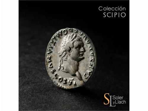 IMPERIO ROMANO. Denario. Acuñada el 79 d.C. DOMICIANO. Anv.: