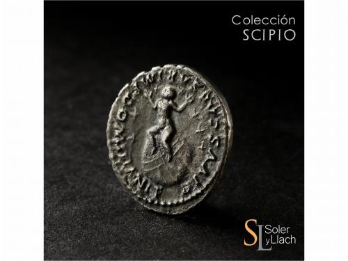 IMPERIO ROMANO. Denario. Acuñada el 82-83 d.C. DOMICIA. Anv.