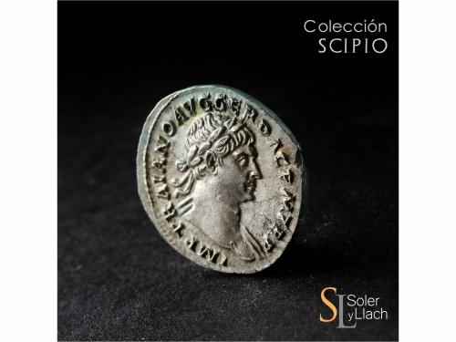 IMPERIO ROMANO. Denario. Acuñada el 103-112 d.C. TRAJANO. An