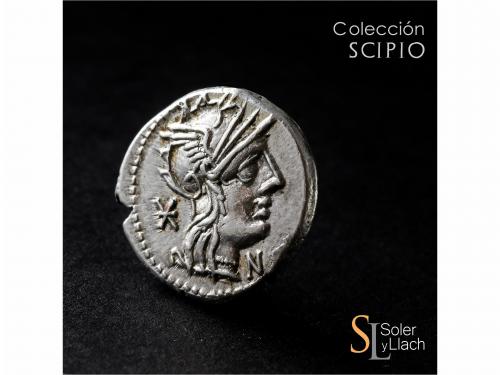 REPÚBLICA ROMANA. Denario. 126 a.C. FABIA. Numerius Fabius P