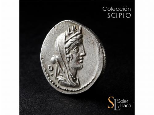 REPÚBLICA ROMANA. Denario. 104 a.C. FABIA. C. Fabius C.f. Ha